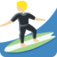 Person Surfing: Medium-Light Skin Tone emoji on X / Twitter