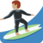 Emoji Lelaki meluncur air: ton kulit sederhana pada X / Twitter