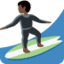 Man Surfing: Dark Skin Tone emoji on X / Twitter