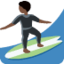 Person Surfing: Dark Skin Tone emoji on X / Twitter