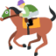 Pferderennen: mittelhelle Hautfarbe-Emoji auf X / Twitter