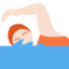 Person Swimming: Light Skin Tone emoji on X / Twitter