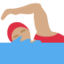 Woman Swimming: Medium Skin Tone emoji on X / Twitter