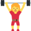 Woman Lifting Weights emoji on X / Twitter