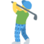 Emoji Pria bermain golf di X / Twitter
