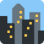 Stadsgezicht-emoji op X / Twitter