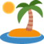 Emoji Isola deserta su X / Twitter