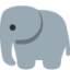 X / Twitter での ゾウ 絵文字