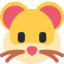 Hamster-emoji op X / Twitter