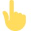 Backhand Index Pointing Up emoji on X / Twitter