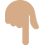 Backhand Index Pointing Down: Medium Skin Tone emoji on X / Twitter