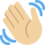 Waving Hand: Medium-Light Skin Tone emoji on X / Twitter