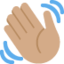 Waving Hand: Medium Skin Tone emoji on X / Twitter