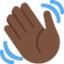 Emoji Lambai tangan: ton kulit gelap pada X / Twitter