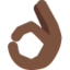 OK Hand: Dark Skin Tone emoji on X / Twitter