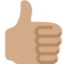Emoji Pollice in su: carnagione olivastra su X / Twitter