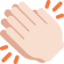 Clapping Hands: Light Skin Tone emoji on X / Twitter
