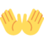 อีโมจิ แบมือ บน X / Twitter