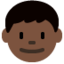 Junge: dunkle Hautfarbe-Emoji auf X / Twitter