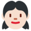Emoji Budak perempuan: ton kulit cerah pada X / Twitter