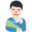 Man Feeding Baby: Light Skin Tone emoji on X / Twitter