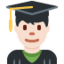 Man Student: Light Skin Tone emoji on X / Twitter