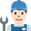 Man Mechanic: Light Skin Tone emoji on X / Twitter