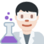 Emoji Scienziato: carnagione chiara su X / Twitter