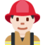 Emoji Pompiere uomo: carnagione chiara su X / Twitter