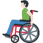 Emoji Homme en fauteuil roulant manuel : peau claire sur X / Twitter