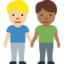 Men Holding Hands: Medium-Light Skin Tone, Medium-Dark Skin Tone emoji on X / Twitter
