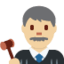 Emoji Hakim lelaki: ton kulit sederhana cerah pada X / Twitter