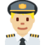 Man Pilot: Medium-Light Skin Tone emoji on X / Twitter