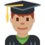 Man Student: Medium Skin Tone emoji on X / Twitter