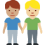Men Holding Hands: Medium Skin Tone, Medium-Light Skin Tone emoji on X / Twitter