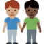 Men Holding Hands: Medium Skin Tone, Dark Skin Tone emoji on X / Twitter