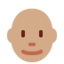 Man: Medium Skin Tone, Bald emoji on X / Twitter