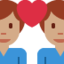 Couple with Heart: Man, Man, Medium Skin Tone emoji on X / Twitter