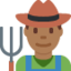 Man Farmer: Medium-Dark Skin Tone emoji on X / Twitter