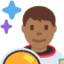 Emoji Astronauta uomo: carnagione abbastanza scura su X / Twitter
