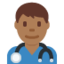 Arzt: mitteldunkle Hautfarbe-Emoji auf X / Twitter