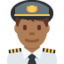 Man Pilot: Medium-Dark Skin Tone emoji on X / Twitter