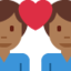 Couple with Heart: Man, Man, Medium-Dark Skin Tone emoji on X / Twitter