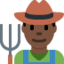 Man Farmer: Dark Skin Tone emoji on X / Twitter