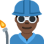 Man Factory Worker: Dark Skin Tone emoji on X / Twitter