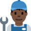 Emoji Meccanico uomo: carnagione scura su X / Twitter