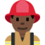 Man Firefighter: Dark Skin Tone emoji on X / Twitter