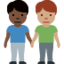 Men Holding Hands: Dark Skin Tone, Medium Skin Tone emoji on X / Twitter
