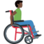 Man in Manual Wheelchair Facing Right: Dark Skin Tone emoji on X / Twitter