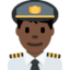 Man Pilot: Dark Skin Tone emoji on X / Twitter